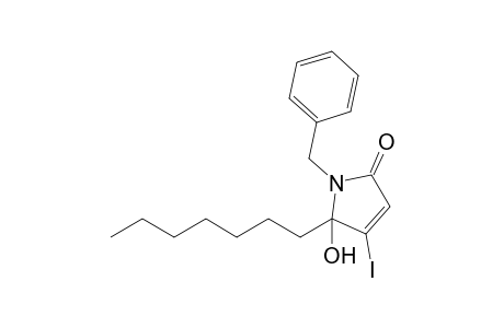 1-Benzyl-5-hydroxy-5-heptyl-4-iodopyrrol-2(5H)-one