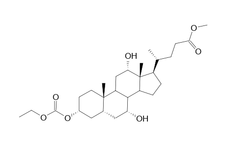 Methyl 3-carbethoxy-7.alpha.,12.alpha.-dihydroxy-5.beta.-cholan-24-oate