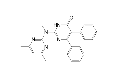 4(1H)-Pyrimidinone, 2-[(4,6-dimethyl-2-pyrimidinyl)methylamino]-5,6-diphenyl-
