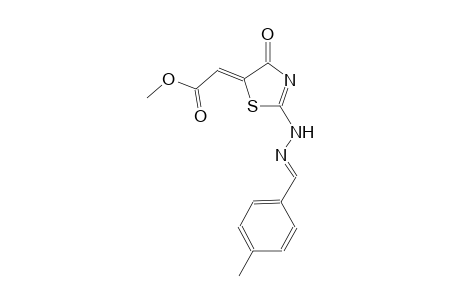 methyl (2Z)-(2-[(2E)-2-(4-methylbenzylidene)hydrazino]-4-oxo-1,3-thiazol-5(4H)-ylidene)ethanoate
