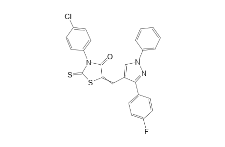 3-(4-chlorophenyl)-5-((3-(4-fluorophenyl)-1-phenyl-1H-pyrazol-4-yl)methylene-2-thioxothiazolidin-4-one)