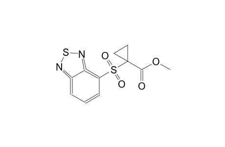 methyl 1-(2,1,3-benzothiadiazol-7-ylsulfonyl)cyclopropane-1-carboxylate 1-(2,1,3-benzothiadiazol-7-ylsulfonyl)-1-cyclopropanecarboxylic acid methyl ester 1-piazthiol-4-ylsulfonylcyclopropane-1-carboxylic acid methyl ester methyl 1-(2,1,3-benzothiadiazol-4-ylsulfonyl)cyclopropanecarboxylate