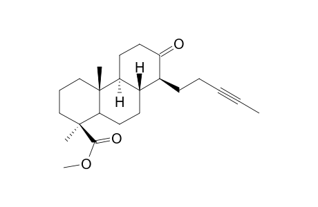 Methyl 13-Oxo-14.beta.-(3-pentynyl)podocarpan-18-oate