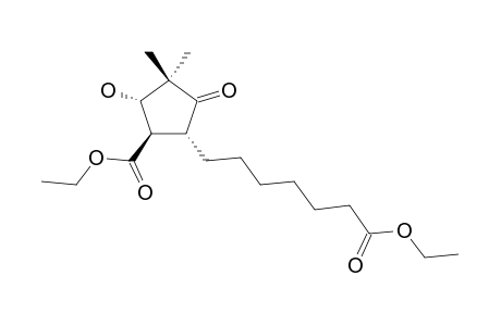 TRANS-ETHYL-5-(6-ETHOXY-CARBONYL-HEXYL)-2-HYDROXY-3,3-DIMETHYL-4-OXO-CYCLOPENTANE-CARBOXYLATE