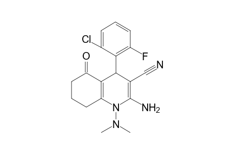 2-Amino-4-(2-chloro-6-fluoro-phenyl)-1-(dimethylamino)-5-keto-4,6,7,8-tetrahydroquinoline-3-carbonitrile