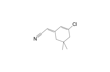 Acetonitrile, (3-chloro-5,5-dimethyl-2-cyclohexen-1-ylidene)-, (E)-