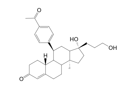 11.beta.-(4-Acetylphenyl)-17-.alpha.-hydroxy-17.beta.-(3-hydroxypyrpyl)-14.beta.-estr-4-en-3-one