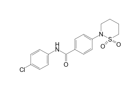 4'-chloro-4-(tetrahydro-2H-1,2-thiazin-2-yl)benzanilide, S,S-dioxide