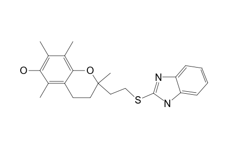 3,4-Dihydro-6-hydroxy-2,5,7,8-tetramethyl-2-(2-benzimidazolethio)ethyl-2H-1-benzopyran