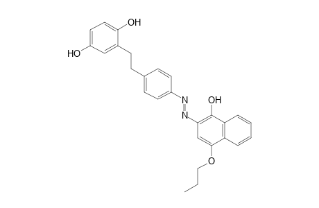 1,4-Benzenediol, 2-[2-[4-[2-(1-hydroxy-4-propoxy-2-naphthalenyl)diazenyl]phenyl]ethyl]-