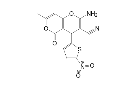 2-amino-7-methyl-4-(5-nitro-2-thienyl)-5-oxo-4H,5H-pyrano[4,3-b]pyran-3-carbonitrile