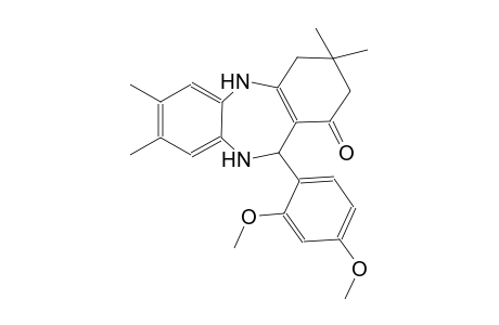 1H-dibenzo[b,e][1,4]diazepin-1-one, 11-(2,4-dimethoxyphenyl)-2,3,4,5,10,11-hexahydro-3,3,7,8-tetramethyl-