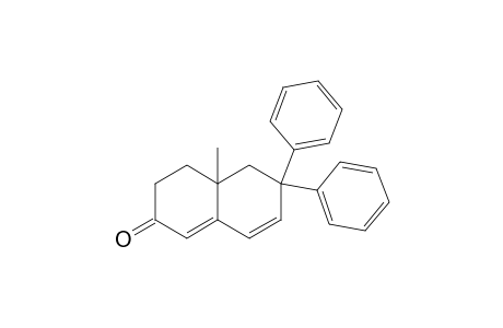2(3H)-Naphthalenone, 4,4a,5,6-tetrahydro-4a-methyl-6,6-diphenyl-, (.+-.)-