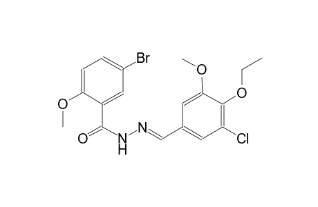 5-bromo-N'-[(E)-(3-chloro-4-ethoxy-5-methoxyphenyl)methylidene]-2-methoxybenzohydrazide