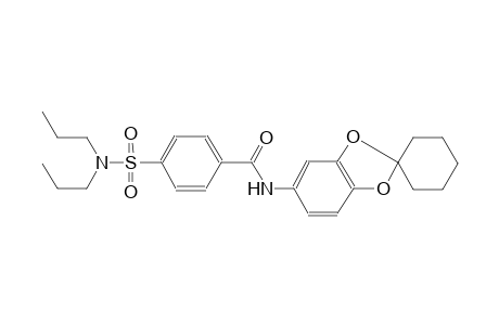 4-(dipropylsulfamoyl)-N-spiro[1,3-benzodioxole-2,1'-cyclohexane]-5-ylbenzamide 4-(dipropylsulfamoyl)-N-spiro[1,3-benzodioxole-2,1'-cyclohexane]-5-yl-benzamide 4-(dipropylsulfamoyl)-N-(5-spiro[1,3-benzodioxole-2,1'-cyclohexane]yl)benzamide