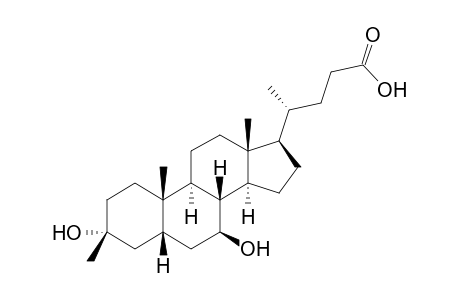 3.beta.,7.beta.-dihydroxy-3.alpha.-methyl-5.beta.-cholanoic acid