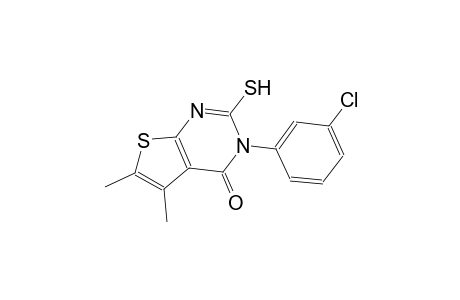 3-(3-chlorophenyl)-5,6-dimethyl-2-sulfanylthieno[2,3-d]pyrimidin-4(3H)-one