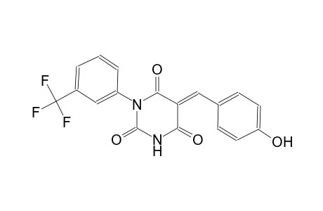 (5E)-5-(4-hydroxybenzylidene)-1-[3-(trifluoromethyl)phenyl]-2,4,6(1H,3H,5H)-pyrimidinetrione