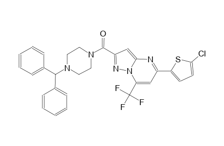 2-[(4-benzhydryl-1-piperazinyl)carbonyl]-5-(5-chloro-2-thienyl)-7-(trifluoromethyl)pyrazolo[1,5-a]pyrimidine