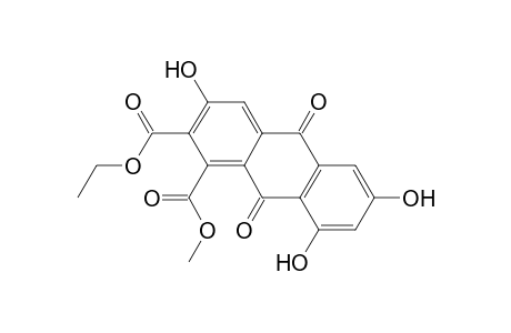 1,2-Anthracenedicarboxylic acid, 9,10-dihydro-3,6,8-trihydroxy-9,10-dioxo-, 2-ethyl 1-methyl ester