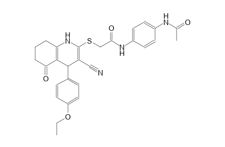 acetamide, N-[4-(acetylamino)phenyl]-2-[[3-cyano-4-(4-ethoxyphenyl)-1,4,5,6,7,8-hexahydro-5-oxo-2-quinolinyl]thio]-