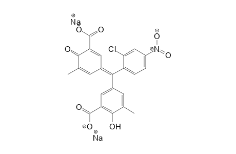 Benzoic acid, 5-[(3-carboxy-5-methyl-4-oxo-2,5-cyclohexadien-1-ylidene)(2-chloro-4-nitrophenyl)methyl]-2-hydroxy-3-methyl-, disodium salt