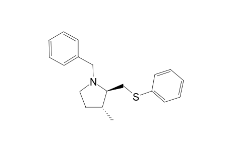 1-BENZYL-3-METHYL-2-(PHENYLTHIOMETHYL)-PYRROLIDINE