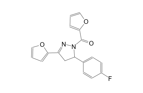 1H-pyrazole, 5-(4-fluorophenyl)-3-(2-furanyl)-1-(2-furanylcarbonyl)-4,5-dihydro-