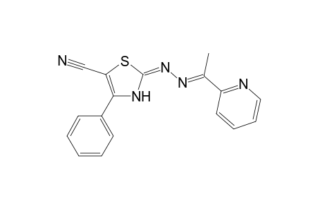 (E)-4-Phenyl-2-{[(E)-(1-pyridin-2-yl)ethylidene]hydrazono}-2,3-dihydrothiazole-5-carbonitrile