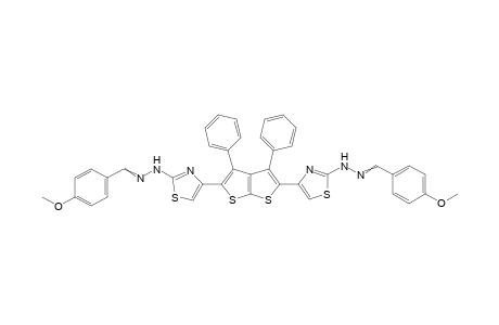 4,4'-(3,4-Diphenylthieno[2,3-b]thiophene-2,5-diyl)bis(2-(2-(4-methoxybenzylidene)hydrazinyl)thiazole)