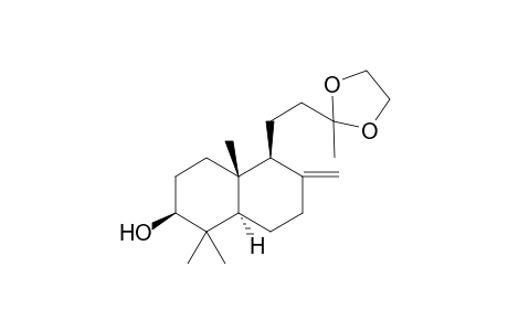 8-Methylene-4,4,10-trimethyl-9-(3,3-ethylidnedioxybutyl)bicyclo[4.4.0]decan-3-ol