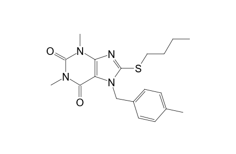 8-(butylsulfanyl)-1,3-dimethyl-7-(4-methylbenzyl)-3,7-dihydro-1H-purine-2,6-dione