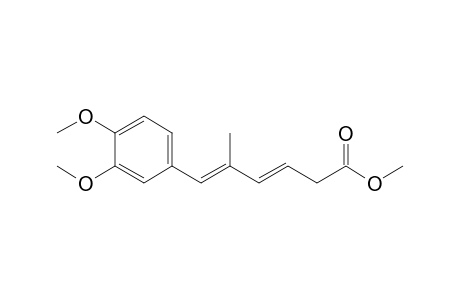 (3E,5E)-6-(3,4-dimethoxyphenyl)-5-methyl-hexa-3,5-dienoic acid methyl ester