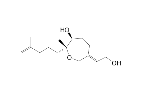3-Oxepanol, 6-(2-hydroxyethylidene)-2-methyl-2-(4-methyl-4-pentenyl)-, (2.alpha.,3.beta.,6E)-(.+-.)-