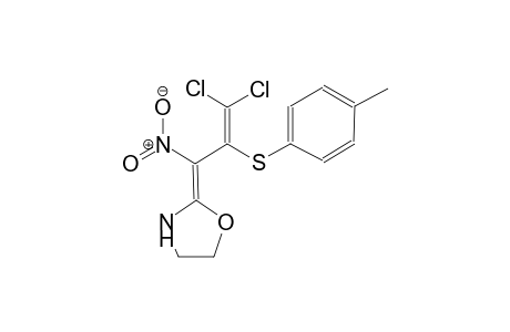 oxazolidine, 2-[3,3-dichloro-2-[(4-methylphenyl)thio]-1-nitro-2-propenylidene]-, (2E)-