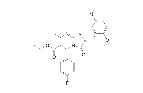 ethyl (2Z)-2-(2,5-dimethoxybenzylidene)-5-(4-fluorophenyl)-7-methyl-3-oxo-2,3-dihydro-5H-[1,3]thiazolo[3,2-a]pyrimidine-6-carboxylate