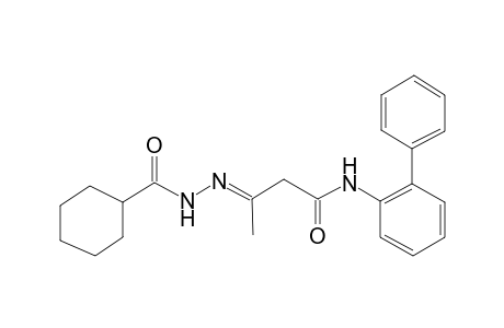 Butanamide, 3-cyclohexanoylhydrazono, N-(2-biphenyl)-