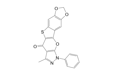 3-METHYL-1-PHENYL-[1,3]-DIOXOLO-[5',6']-[1]-BENZOTHIENO-[2',3':5,6]-PYRANO-[2,3-C]-PYRAZOL-4(1H)-ONE