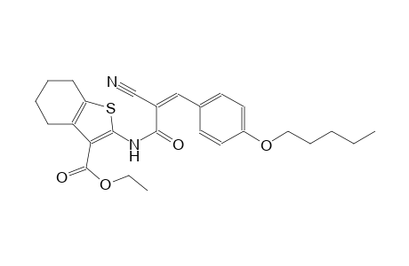 benzo[b]thiophene-3-carboxylic acid, 2-[[(2Z)-2-cyano-1-oxo-3-[4-(pentyloxy)phenyl]-2-propenyl]amino]-4,5,6,7-tetrahydro-, ethyl ester