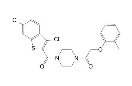1-[(3,6-dichloro-1-benzothien-2-yl)carbonyl]-4-[(2-methylphenoxy)acetyl]piperazine