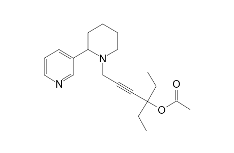 3-Ethyl-6-[2-(pyridin-3-yl)piperidin-1-yl]hex-4-yn-3-yl acetate