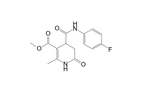 3-Pyridinecarboxylic acid, 4-[[(4-fluorophenyl)amino]carbonyl]-1,4,5,6-tetrahydro-2-methyl-6-oxo-, methyl ester