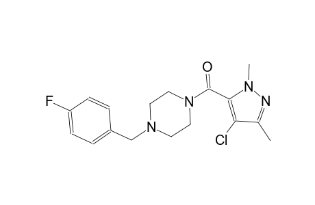 1-[(4-chloro-1,3-dimethyl-1H-pyrazol-5-yl)carbonyl]-4-(4-fluorobenzyl)piperazine