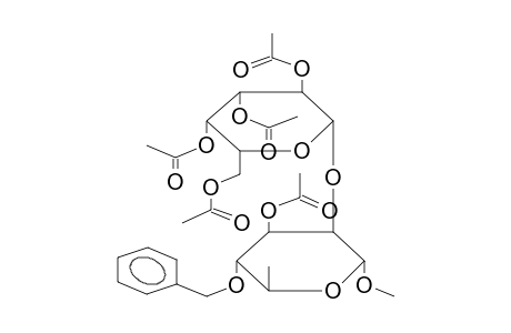 METHYL 3-O-ACETYL-2-O-(2,3,4,6-TETRA-O-ACETYL-BETA-D-GALACTOPYRANOSYL)-4-O-BENZYL-ALPHA-L-RHAMNOPYRANOSIDE