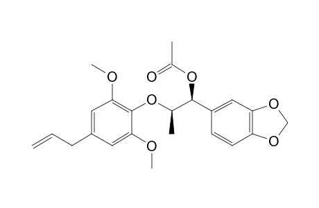 ERYTHO-(7R,8S)-(-)-(3,4-METHYLENEDIOXY-7-ACETOXY-1'-ALLYL-3',5'-DIMETHOXY)-8.0.4'-NEOLIGNAN