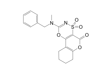 3-(N-Benzyl-N-methylamino)-4,4-dioxo-4H-4-.lambda(6).-5,6,7,8-tetrahydrocoumarino[3,4-e]-(1,4,3)-oxathiazine