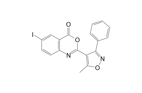 6-iodo-2-(5-methyl-3-phenyl-4-isoxazolyl)-4H-3,1-benzoxazin-4-one
