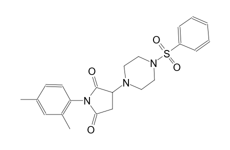 1-(2,4-dimethylphenyl)-3-[4-(phenylsulfonyl)-1-piperazinyl]-2,5-pyrrolidinedione