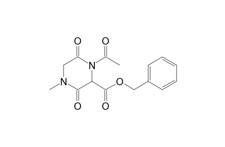 4-Acetyl-3-benzyloxycarbonyl-1-methylpiperazine-2,5-dione