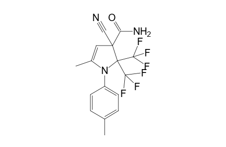 3-Methyl-1-(p-tolyl)-5,5-bis[trifluoromethyl)-=-4-cyano-2-pyrroline-4-carboxamide